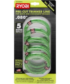 RYOBI .080 önceden kesilmiş spiral çizgi (5'li paket) PLZ2250