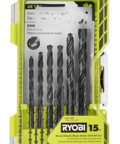 RYOBI 15 adet. yuvarlak saplı siyah oksit matkap ucu seti PLZ2786