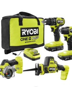 RYOBI 18v kompakt fırçasız 4 aletli kombo kit PLZ2869