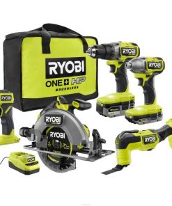 RYOBI 18v one+ hp fırçasız 5 aletli birleşik kit PLZ2872
