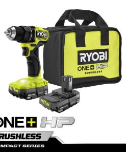 RYOBI 18v one+ hp kompakt fırçasız 1/2 matkap/sürücü seti PLZ231