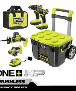 RYOBI 18v one+ hp kompakt fırçasız 4 aletli kombo kit PLZ217