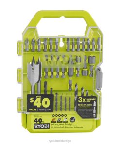RYOBI 40 adet matkap ve darbeli tahrik seti PLZ2817