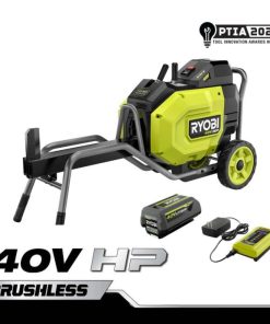 RYOBI 40v hp fırçasız kinetik kütük yarıcı kiti PLZ2423