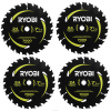 RYOBI 4 adet. 7-1/4 x 24t karbür dişler ince çentikli daire testere bıçağı seti PLZ2723