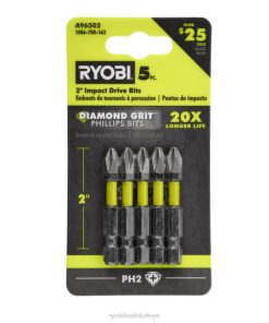 RYOBI 5 adet. 2 adet elmas kumlu darbeli tahrik ucu PLZ2823